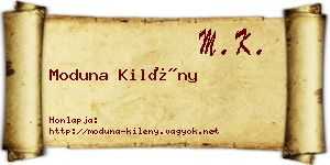 Moduna Kilény névjegykártya